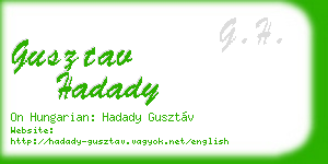 gusztav hadady business card